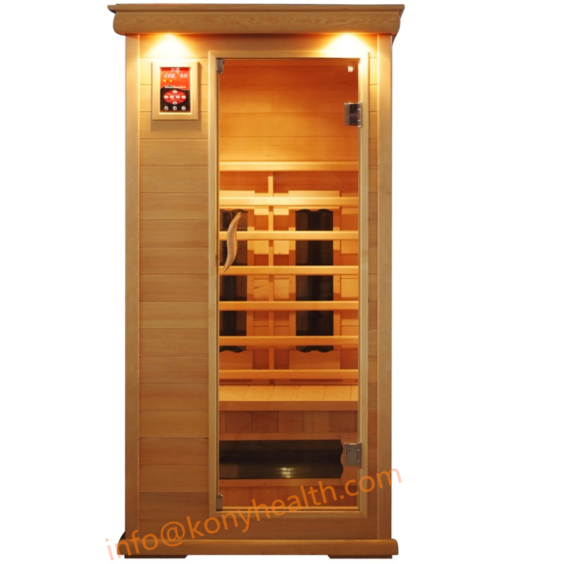 1 person sauna room with ceramic heater